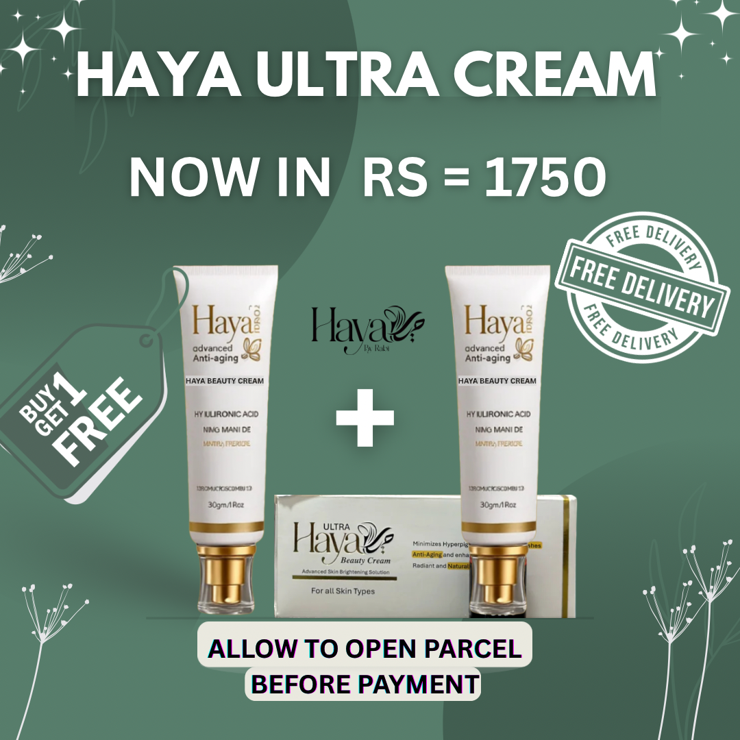 Haya Beauty Cream (Ultra) Buy 1 Get 1 Free in just Rs 1749