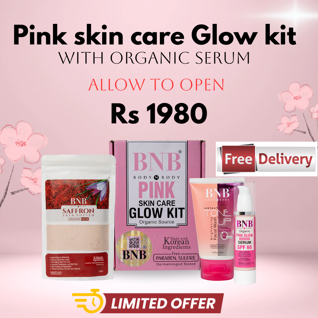 BNB Pink Skin Care Glow Kit Organic Source