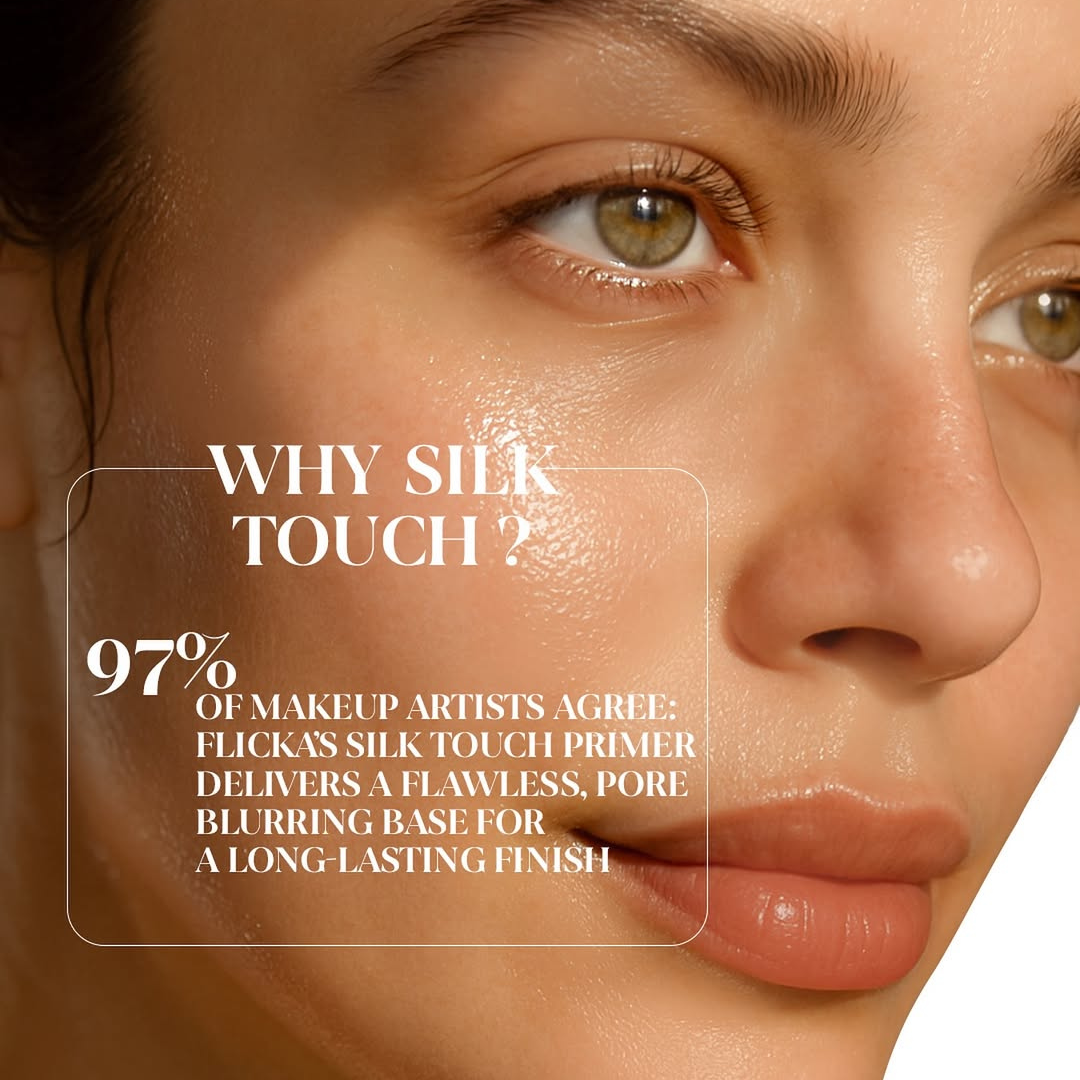 (Buy 1 get 1 free)Flicka Silk Touch 3 in 1 Moisturizer and Primer for Face | Long-Lasting, Flawless and Dewy Makeup Base | Pore Minimizer | All Skin Types