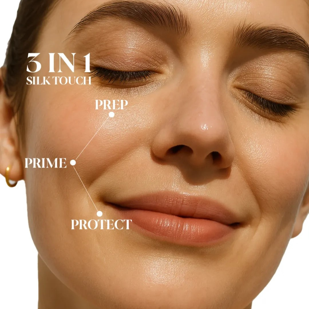 (Buy 1 get 1 free)Flicka Silk Touch 3 in 1 Moisturizer and Primer for Face | Long-Lasting, Flawless and Dewy Makeup Base | Pore Minimizer | All Skin Types