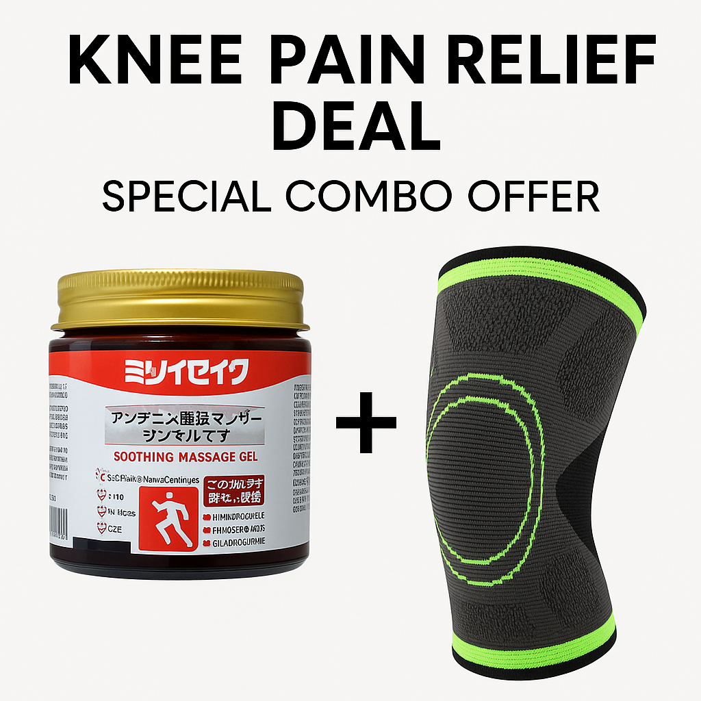 Knee Pain Relief Combo – Massage Gel + Compression Knee Warmer