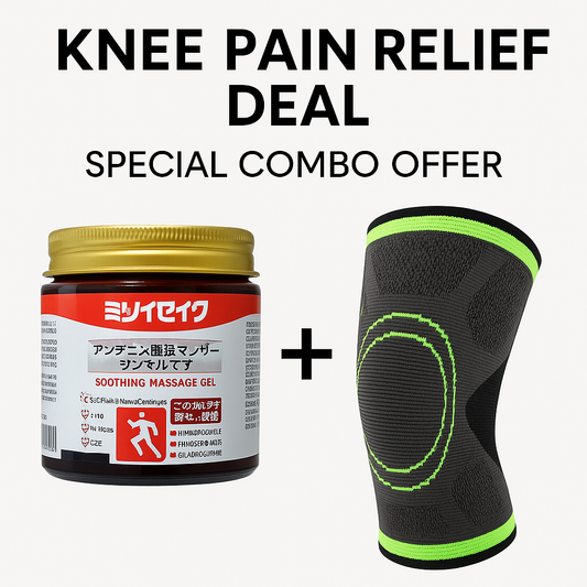 Knee Pain Relief Combo – Massage Gel + Compression Knee Warmer