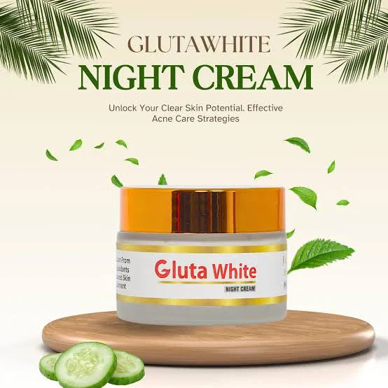 🌸 Gluta White – 3 in 1 Skin Whitening Deal  (Face Wash + Whitening Serum + Night Cream)